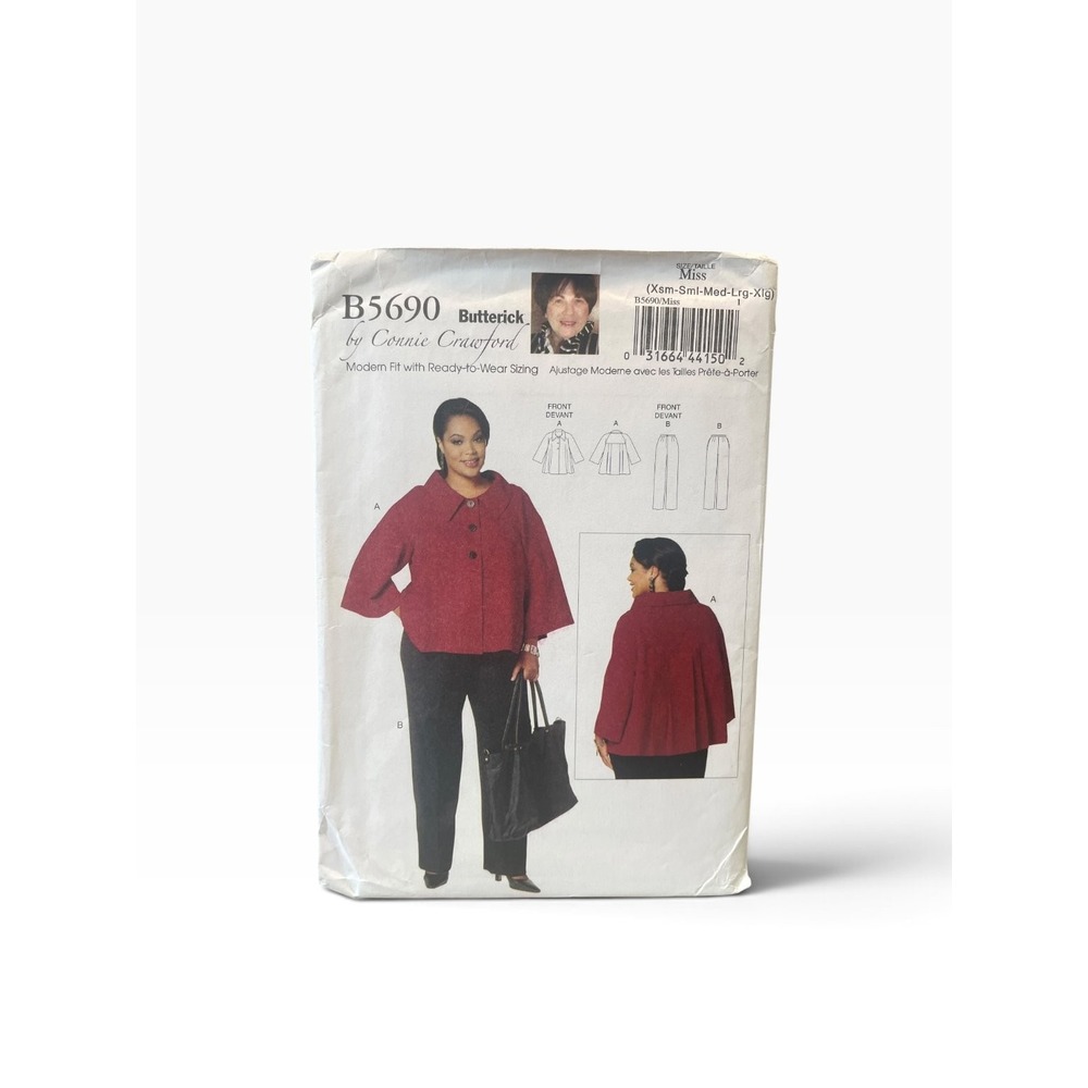 Butterick B5690 Jacket Pants Misses Women XS-XL Modern Fit Uncut